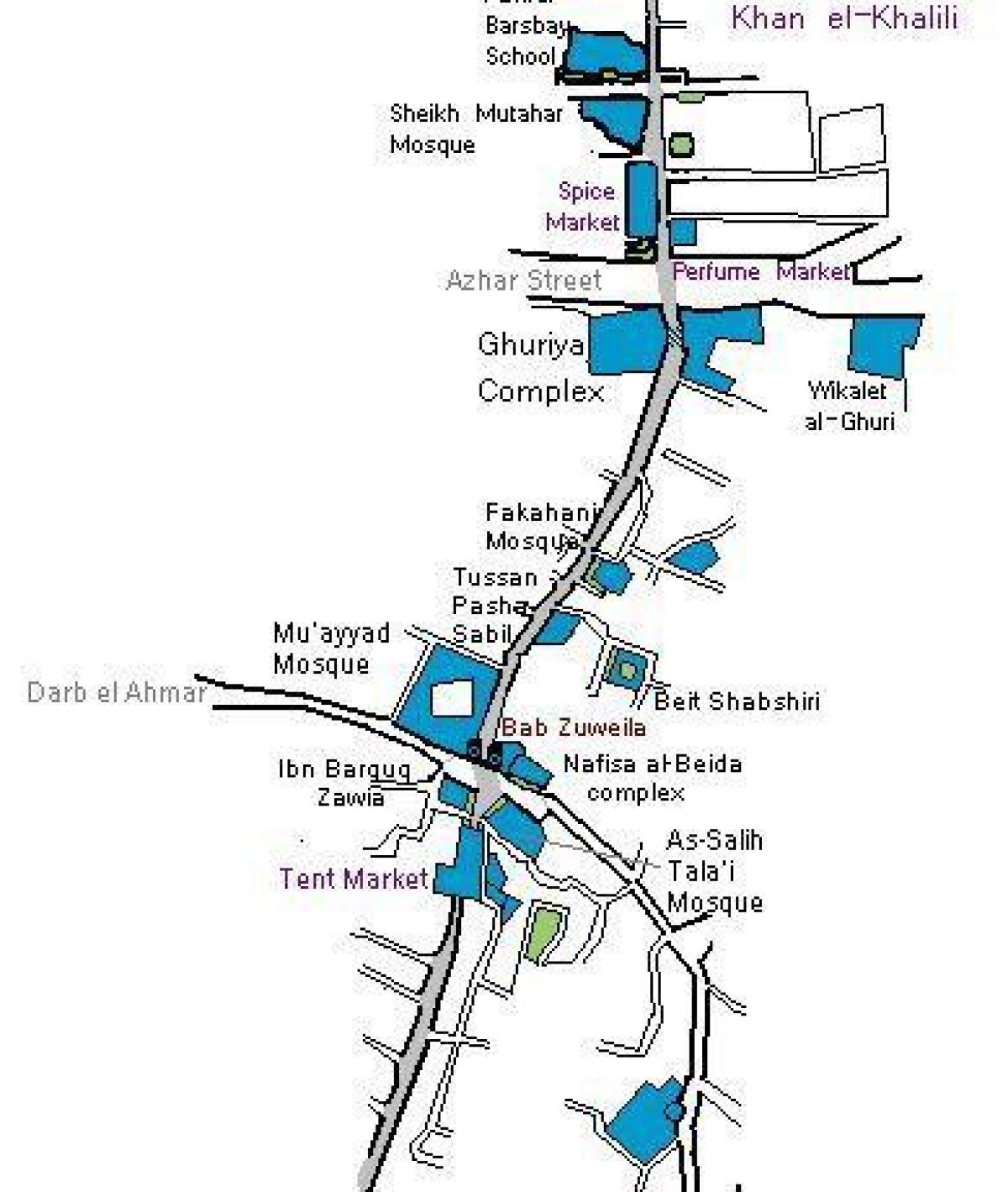 خان ال khalili بازار کا نقشہ