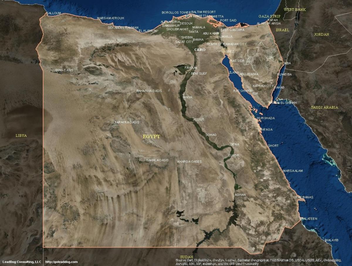 نقشہ قاہرہ کے سیٹلائٹ