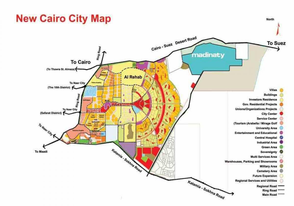 نقشہ کے نئے قاہرہ شہر