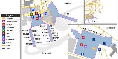 قاہرہ کے بین الاقوامی ہوائی اڈے کا نقشہ
