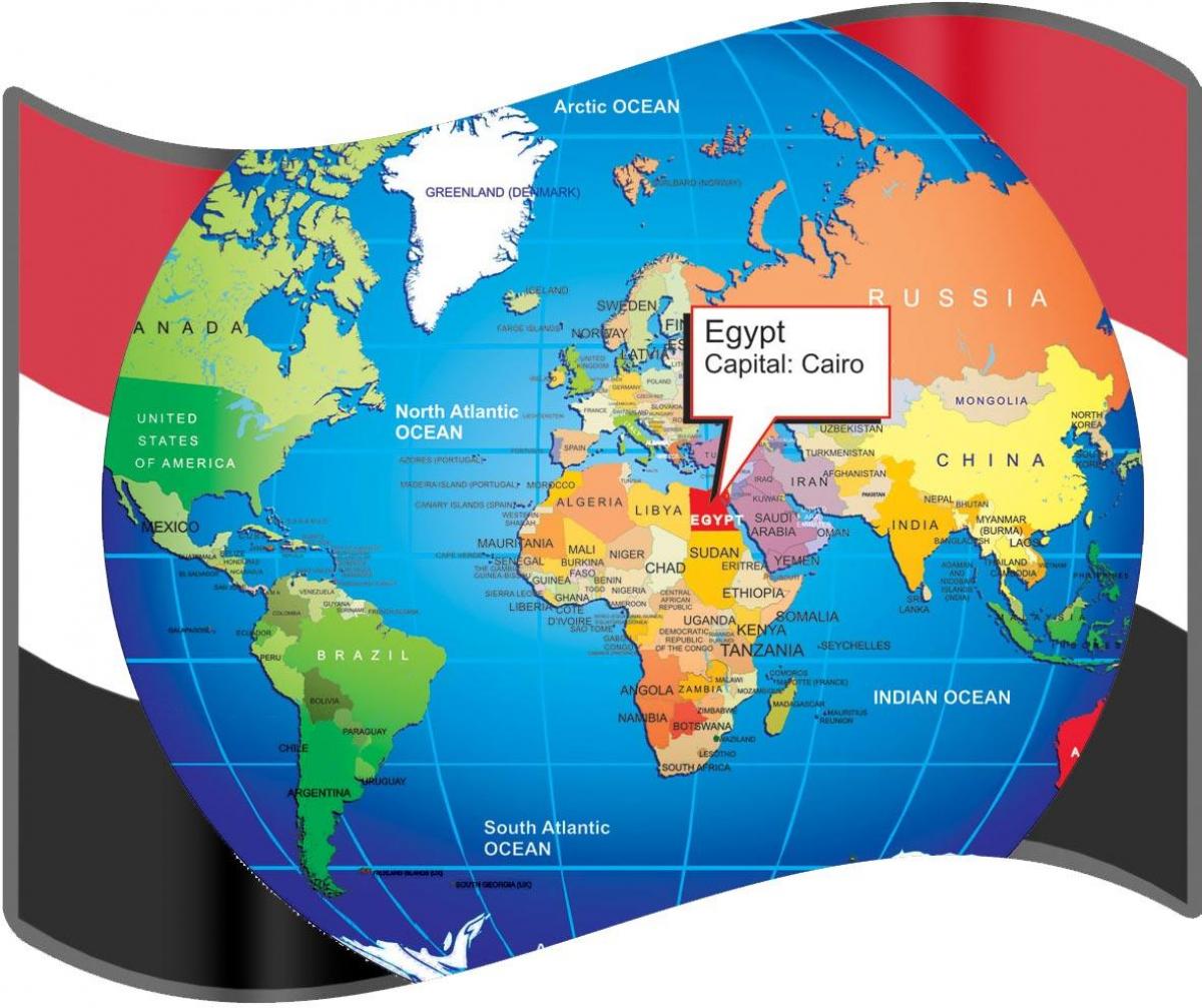 قاہرہ کے مقام پر دنیا کے نقشے